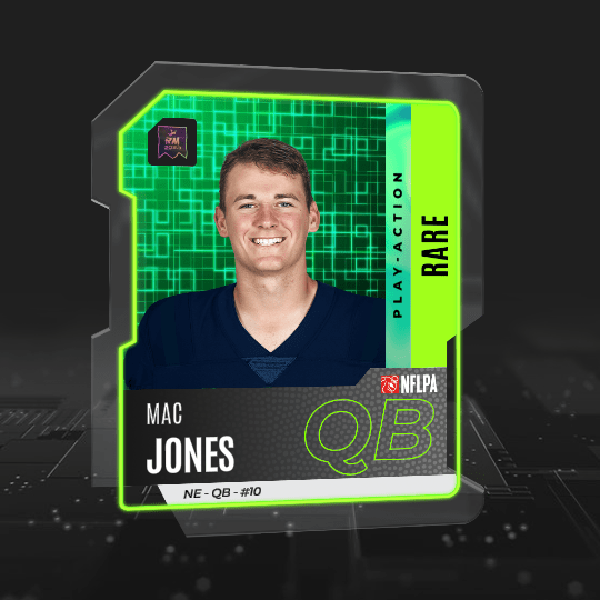 Mac Jones: 2023 Play-Action Set (RARE) NFT for Sale - 2023 Reignmakers  Football - DraftKings Marketplace