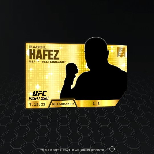 Bassil Hafez: UFC Fight Night 7.15.23 Set Hero (REIGNMAKER) NFT Auction ...