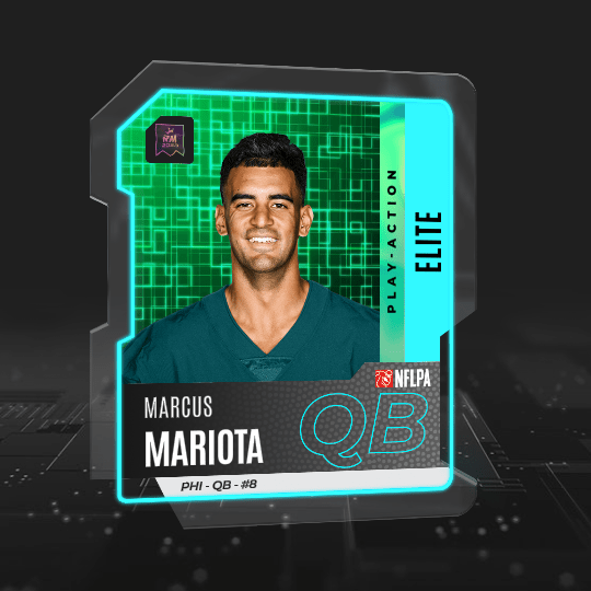 Marcus Mariota: 2023 Play-Action Set (ELITE) NFT for Sale - 2023  Reignmakers Football - Reignmakers